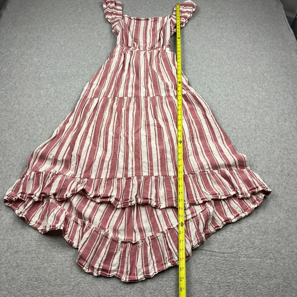 Anthropologie Maeve Striped Maxi Dress‎ Women's XL Tiered Open Back Lined Boho - Picture 5 of 12